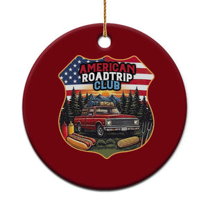 Route Highway 66 Ceramic Ornament Vintage American Roadtrip Club Road Trip TS12 1pc Red Print Your Wear