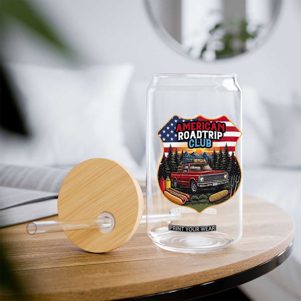 Route Highway 66 Glass Can Vintage American Roadtrip Club Road Trip TS12 Print Your Wear