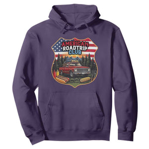 Route Highway 66 Hoodie Vintage American Roadtrip Club Road Trip TS12 Purple Print Your Wear