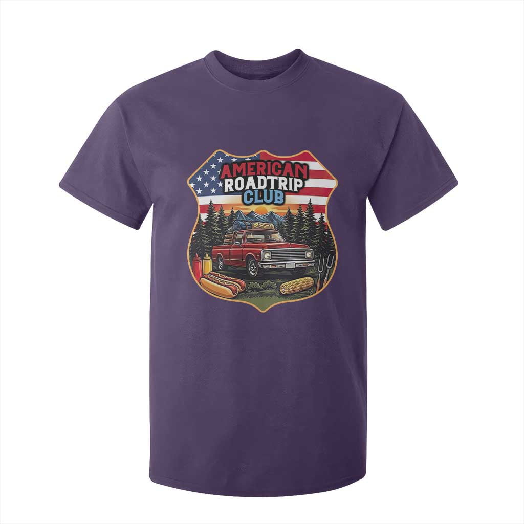 Route Highway 66 T Shirt For Kid Vintage American Roadtrip Club Road Trip TS12 Purple Print Your Wear