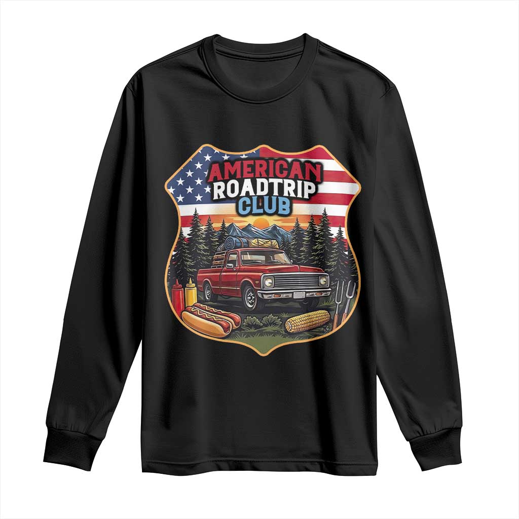 Route Highway 66 Long Sleeve Shirt Vintage American Roadtrip Club Road Trip TS12 Black Print Your Wear