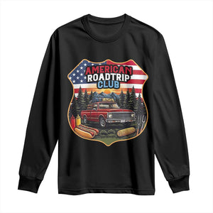 Route Highway 66 Long Sleeve Shirt Vintage American Roadtrip Club Road Trip TS12 Black Print Your Wear