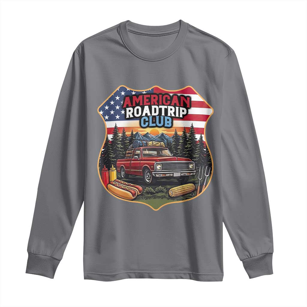 Route Highway 66 Long Sleeve Shirt Vintage American Roadtrip Club Road Trip TS12 Charcoal Print Your Wear