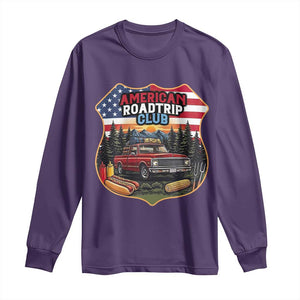 Route Highway 66 Long Sleeve Shirt Vintage American Roadtrip Club Road Trip TS12 Purple Print Your Wear
