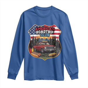 Route Highway 66 Long Sleeve Shirt Vintage American Roadtrip Club Road Trip TS12 Royal Blue Print Your Wear