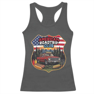 Route Highway 66 Racerback Tank Top Vintage American Roadtrip Club Road Trip TS12 Dark Heather Print Your Wear