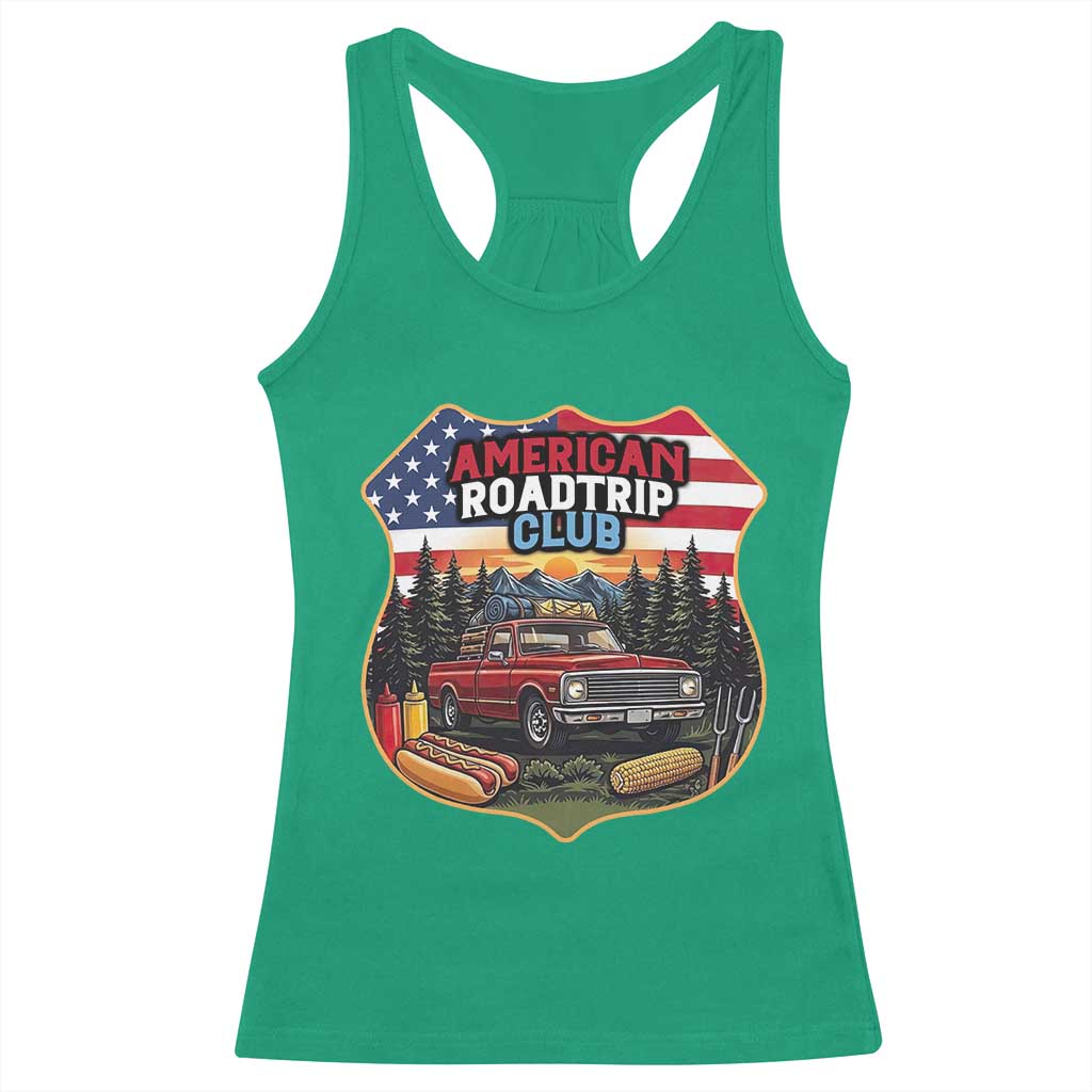 Route Highway 66 Racerback Tank Top Vintage American Roadtrip Club Road Trip TS12 Irish Green Print Your Wear