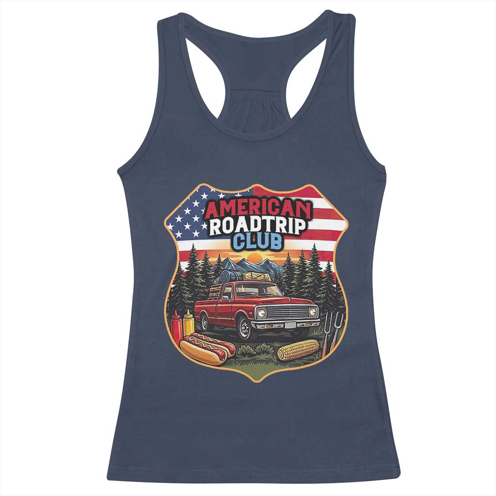 Route Highway 66 Racerback Tank Top Vintage American Roadtrip Club Road Trip TS12 Navy Print Your Wear