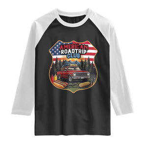 Route Highway 66 Raglan Shirt Vintage American Roadtrip Club Road Trip TS12 Black White Print Your Wear