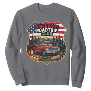 Route Highway 66 Sweatshirt Vintage American Roadtrip Club Road Trip TS12 Charcoal Print Your Wear