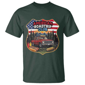 Route Highway 66 T Shirt Vintage American Roadtrip Club Road Trip TS12 Dark Forest Green Print Your Wear