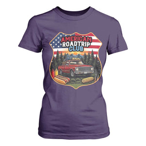 Route Highway 66 T Shirt For Women Vintage American Roadtrip Club Road Trip TS12 Purple Print Your Wear