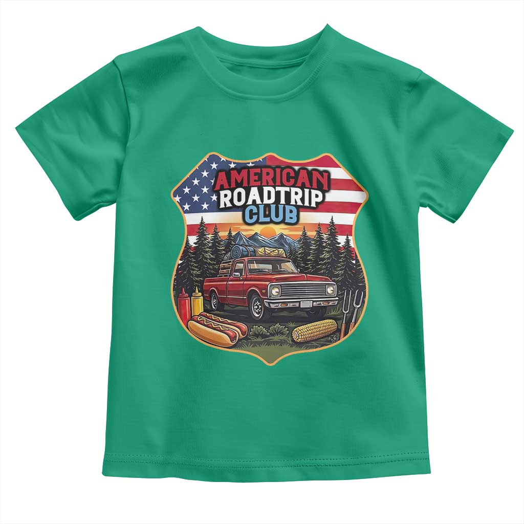 Route Highway 66 Toddler T Shirt Vintage American Roadtrip Club Road Trip TS12 Irish Green Print Your Wear