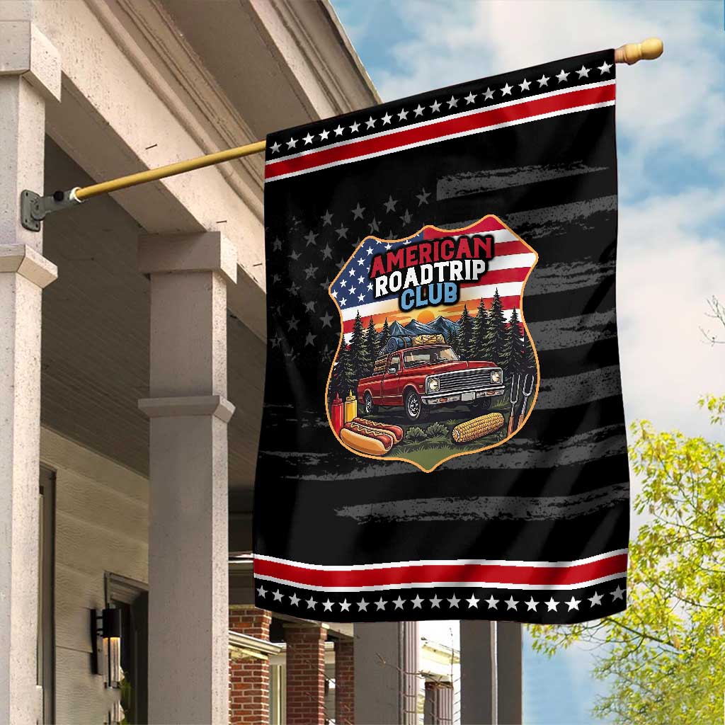 Route Highway 66 Garden Flag Vintage American Roadtrip Club Road Trip TS12 Distressed Black Red Print Your Wear