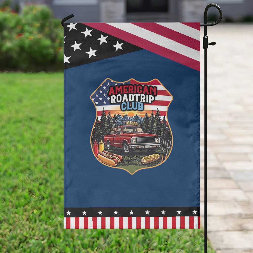 Route Highway 66 Garden Flag Vintage American Roadtrip Club Road Trip TS12 Classic Blue Black Print Your Wear