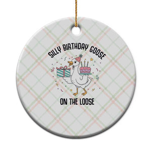 Funny Silly Goose On The Loose Ceramic Ornament Birthday Party Gift TS12 1pc Christmas Plaid Print Your Wear