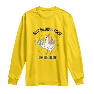 Funny Silly Goose On The Loose Long Sleeve Shirt Birthday Party Gift TS12 Daisy Print Your Wear