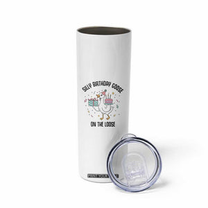Funny Silly Goose On The Loose Skinny Tumbler Birthday Party Gift TS12 Print Your Wear