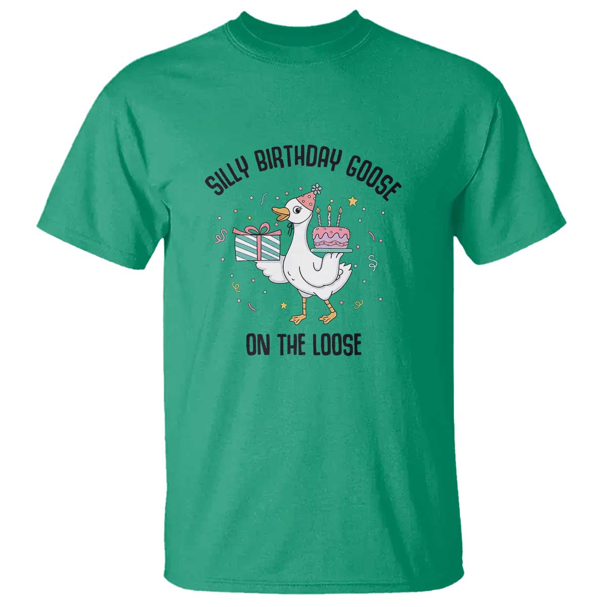 Funny Silly Goose On The Loose T Shirt Birthday Party Gift TS12 Irish Green Print Your Wear