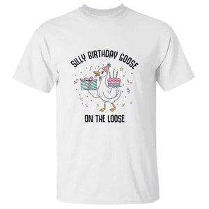 Funny Silly Goose On The Loose T Shirt Birthday Party Gift TS12 White Print Your Wear