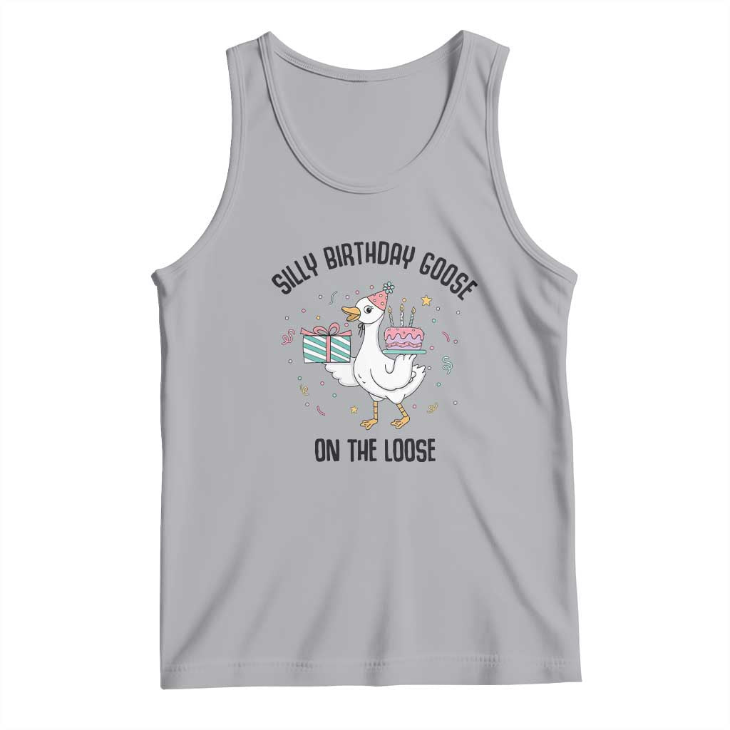 Funny Silly Goose On The Loose Tank Top Birthday Party Gift TS12 Athletic Heather Print Your Wear