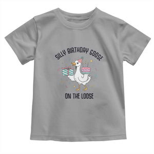 Funny Silly Goose On The Loose Toddler T Shirt Birthday Party Gift TS12 Sport Gray Print Your Wear