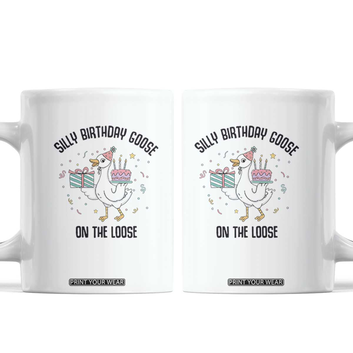 Funny Silly Goose On The Loose Coffee Mug Birthday Party Gift