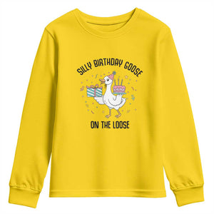Funny Silly Goose On The Loose Youth Sweatshirt Birthday Party Gift TS12 Daisy Print Your Wear