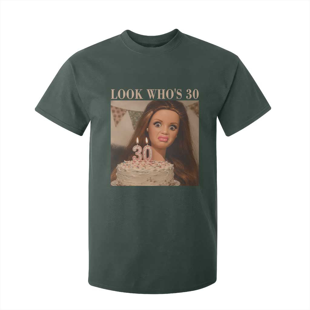 Look Who's 30 T Shirt For Kid Funny Birthday Doll Face Meme