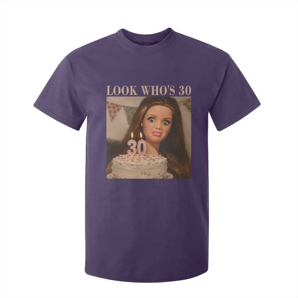 Look Who's 30 T Shirt For Kid Funny Birthday Doll Face Meme