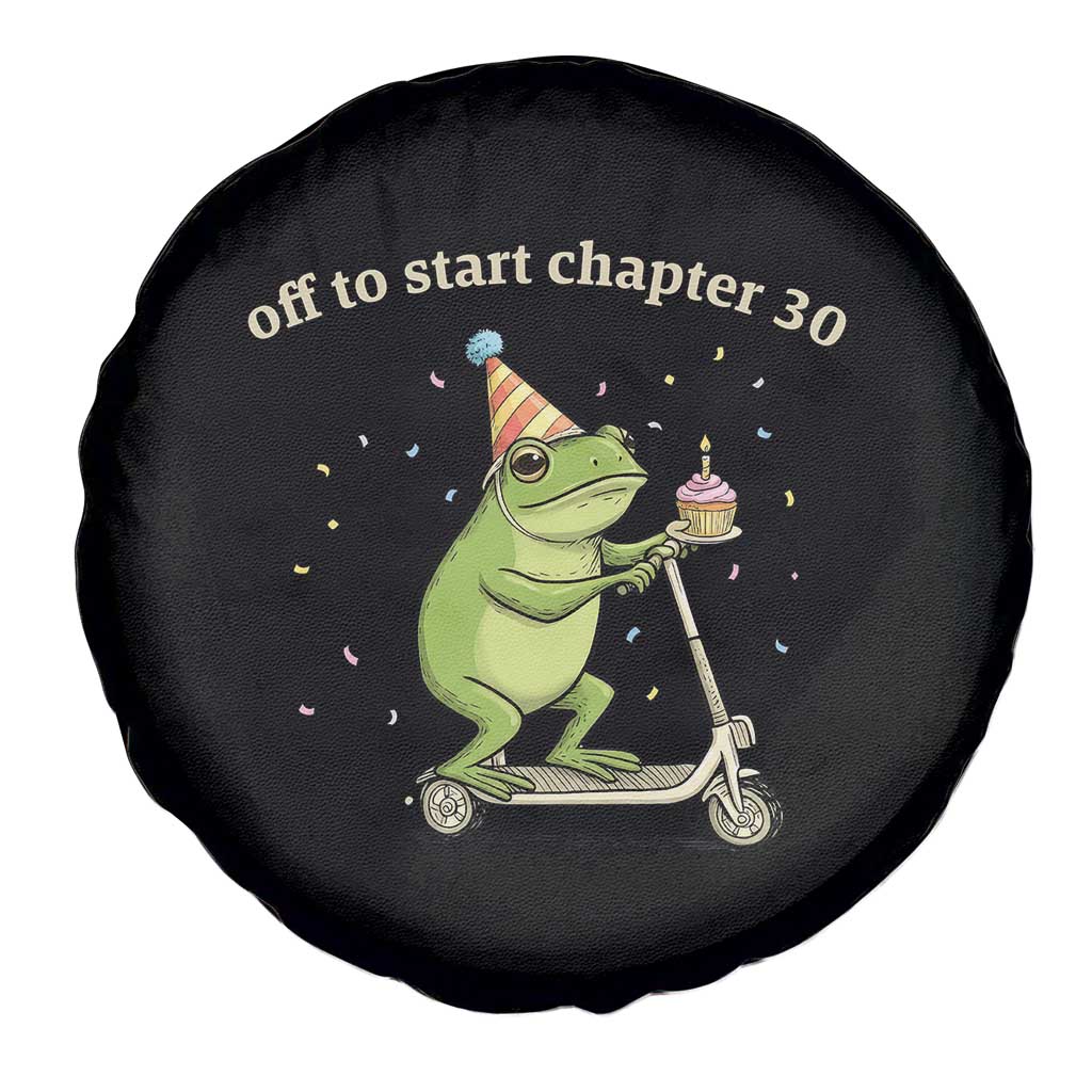 Off To Start Chapter 30 Spare Tire Cover Funny Frog Scooter 30th Birthday Gift
