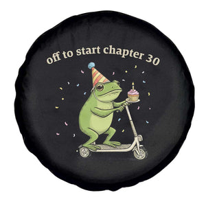 Off To Start Chapter 30 Spare Tire Cover Funny Frog Scooter 30th Birthday Gift