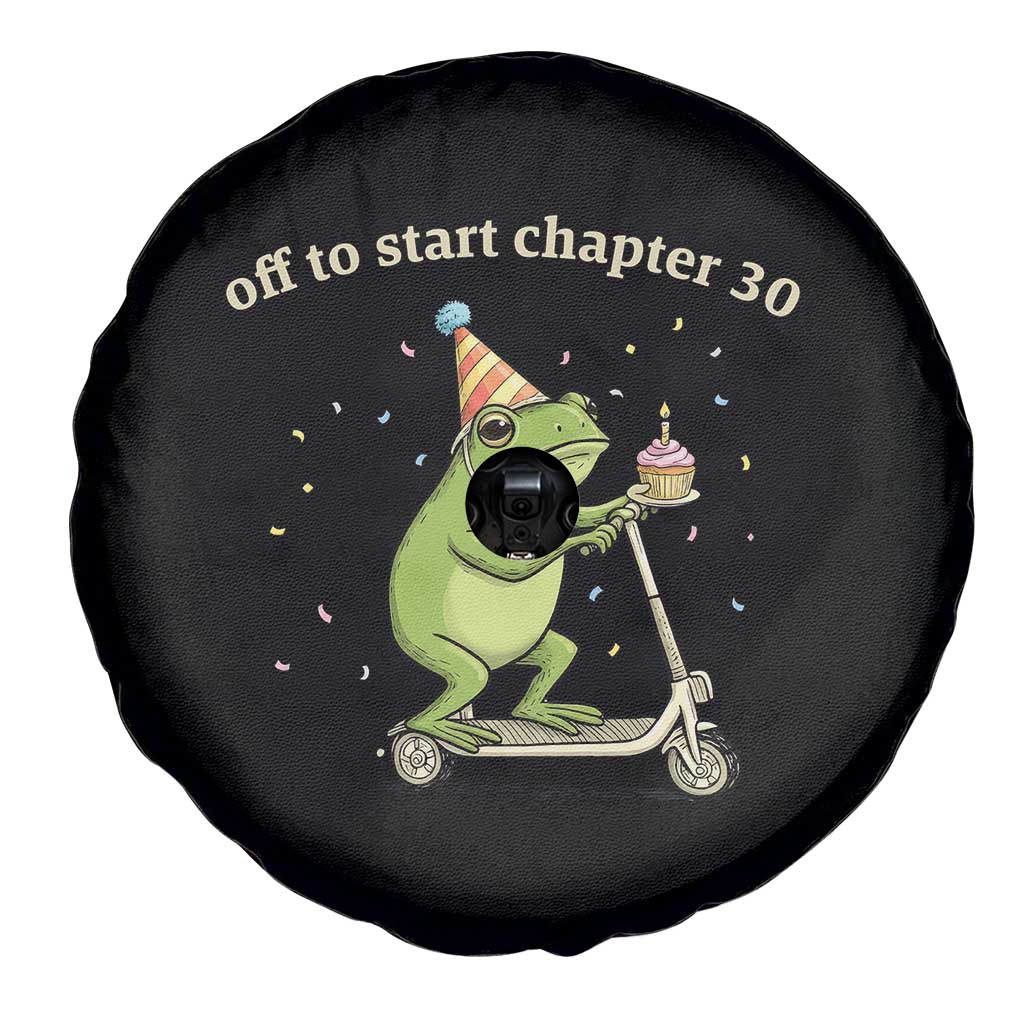 Off To Start Chapter 30 Spare Tire Cover Funny Frog Scooter 30th Birthday Gift
