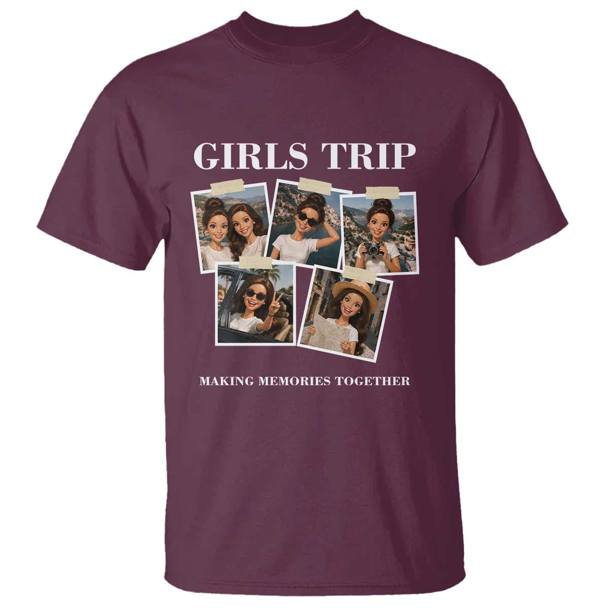 Funny Doll Face Meme Girls Trip T Shirt Travel Squad Bestie Gift