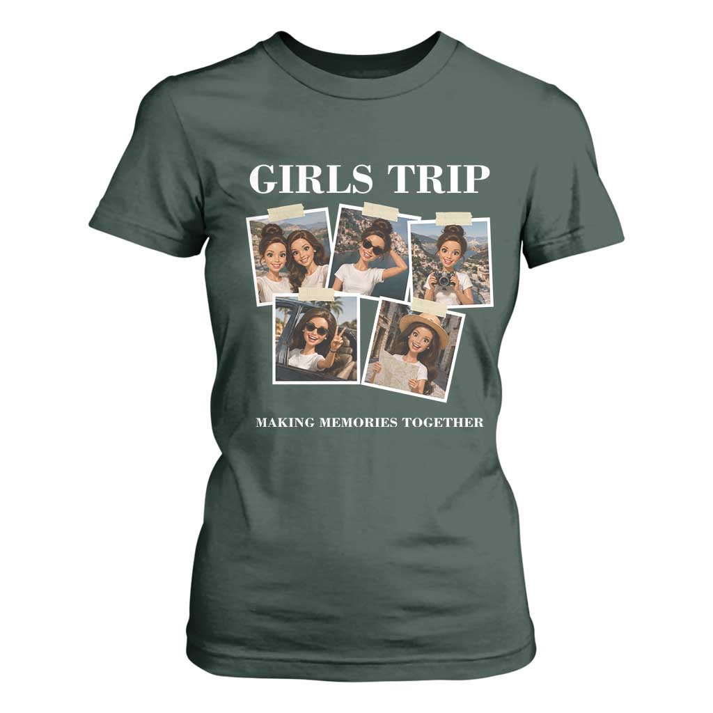 Funny Doll Face Meme Girls Trip T Shirt For Women Travel Squad Bestie Gift TS12 Dark Forest Green Print Your Wear