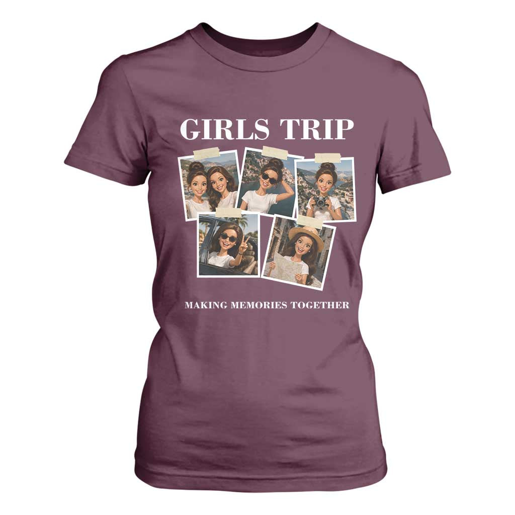 Funny Doll Face Meme Girls Trip T Shirt For Women Travel Squad Bestie Gift TS12 Maroon Print Your Wear