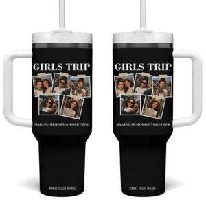 Funny Doll Face Meme Girls Trip Tumbler With Handle Travel Squad Bestie Gift