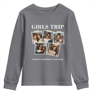 Funny Doll Face Meme Girls Trip Youth Sweatshirt Travel Squad Bestie Gift