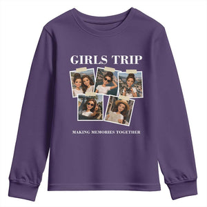 Funny Doll Face Meme Girls Trip Youth Sweatshirt Travel Squad Bestie Gift