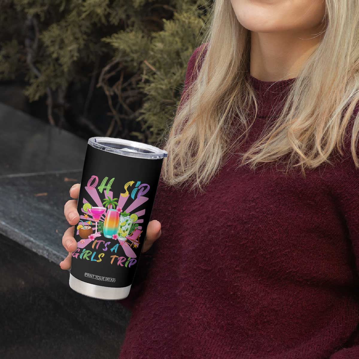 Oh Sip It Is A Girls Trip Tumbler Cup Funny Besties Vacation