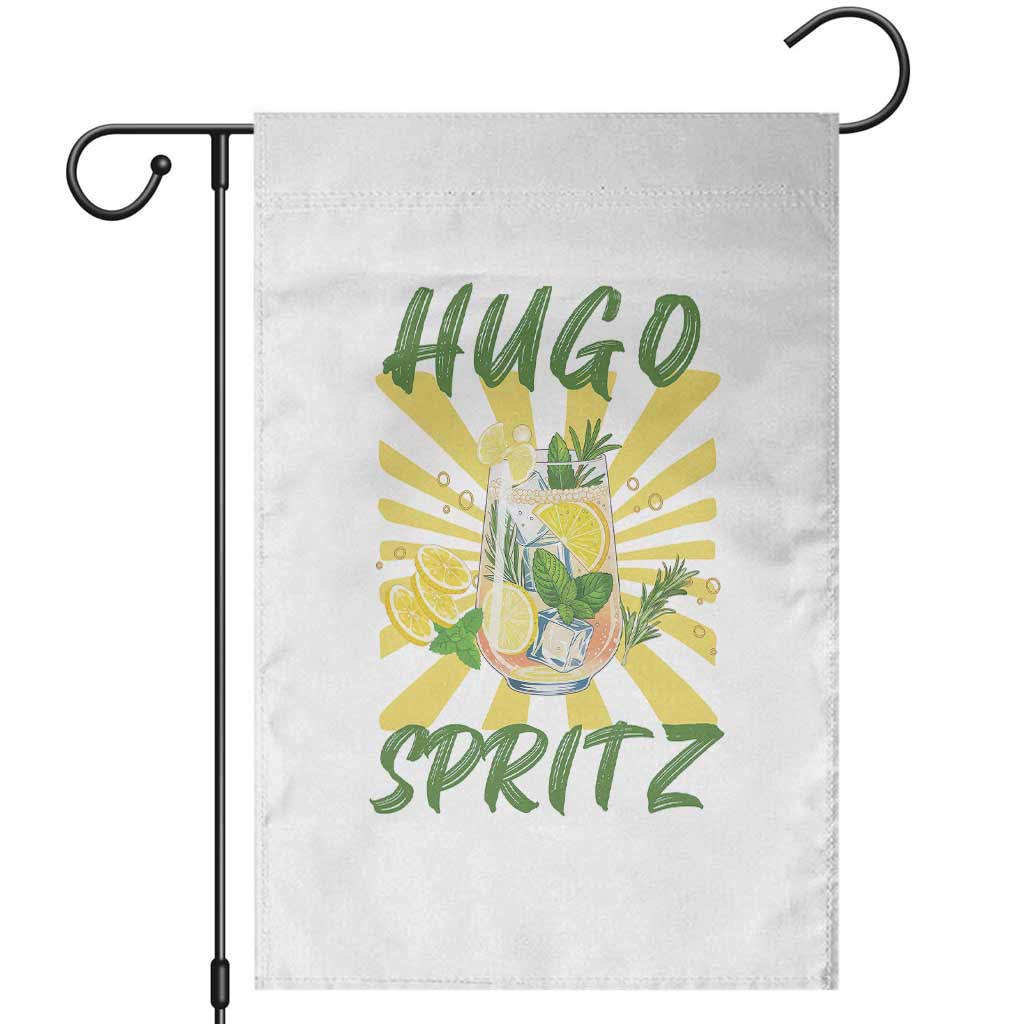 Hugo Spritz Garden Flag Funny Tropical Cocktail Vacation TS12 White Print Your Wear