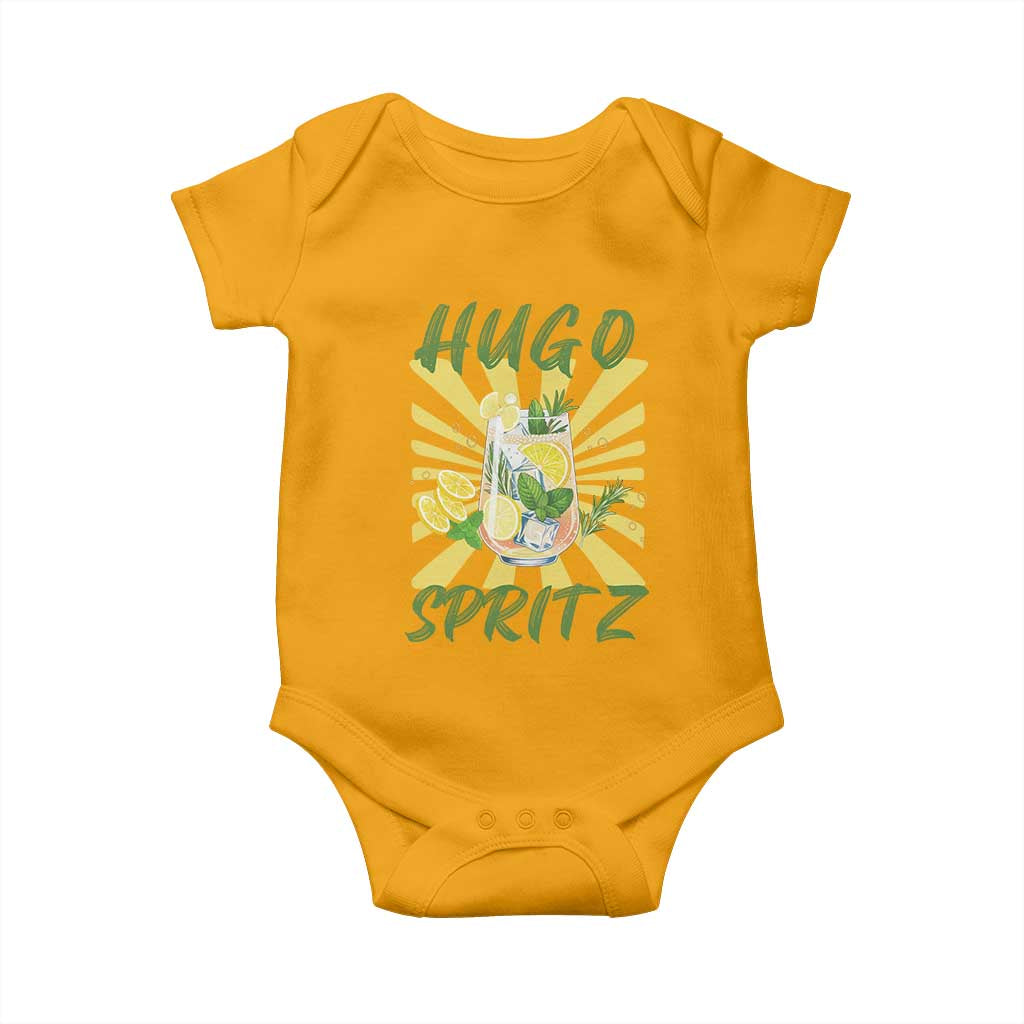 Hugo Spritz Baby Onesie Funny Tropical Cocktail Vacation TS12 Gold Print Your Wear