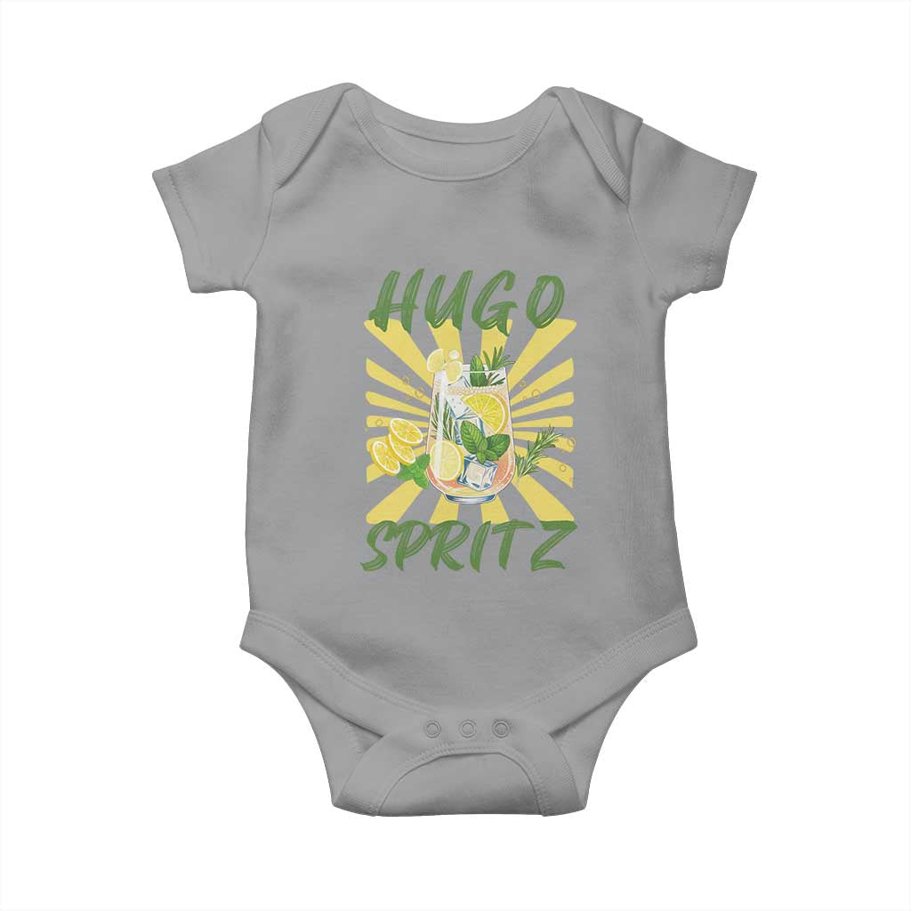 Hugo Spritz Baby Onesie Funny Tropical Cocktail Vacation TS12 Sport Gray Print Your Wear