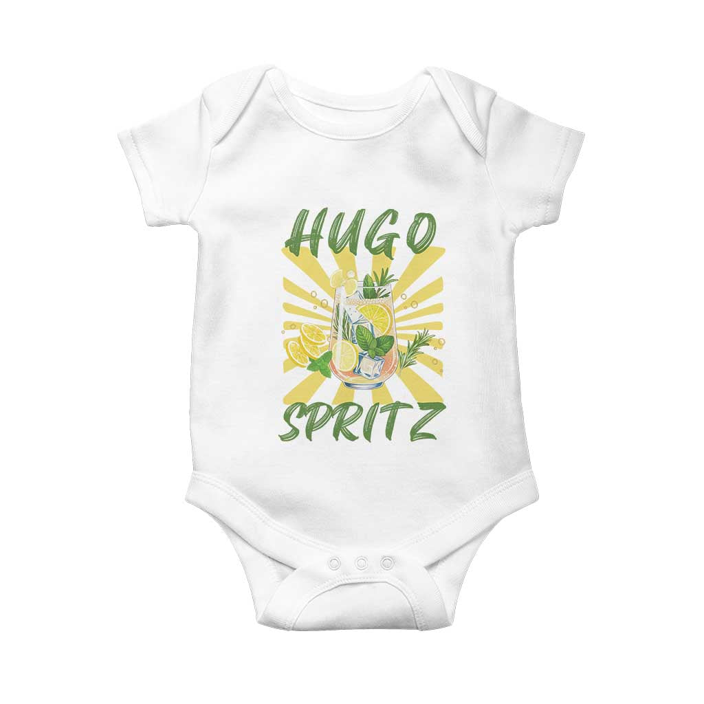 Hugo Spritz Baby Onesie Funny Tropical Cocktail Vacation TS12 White Print Your Wear