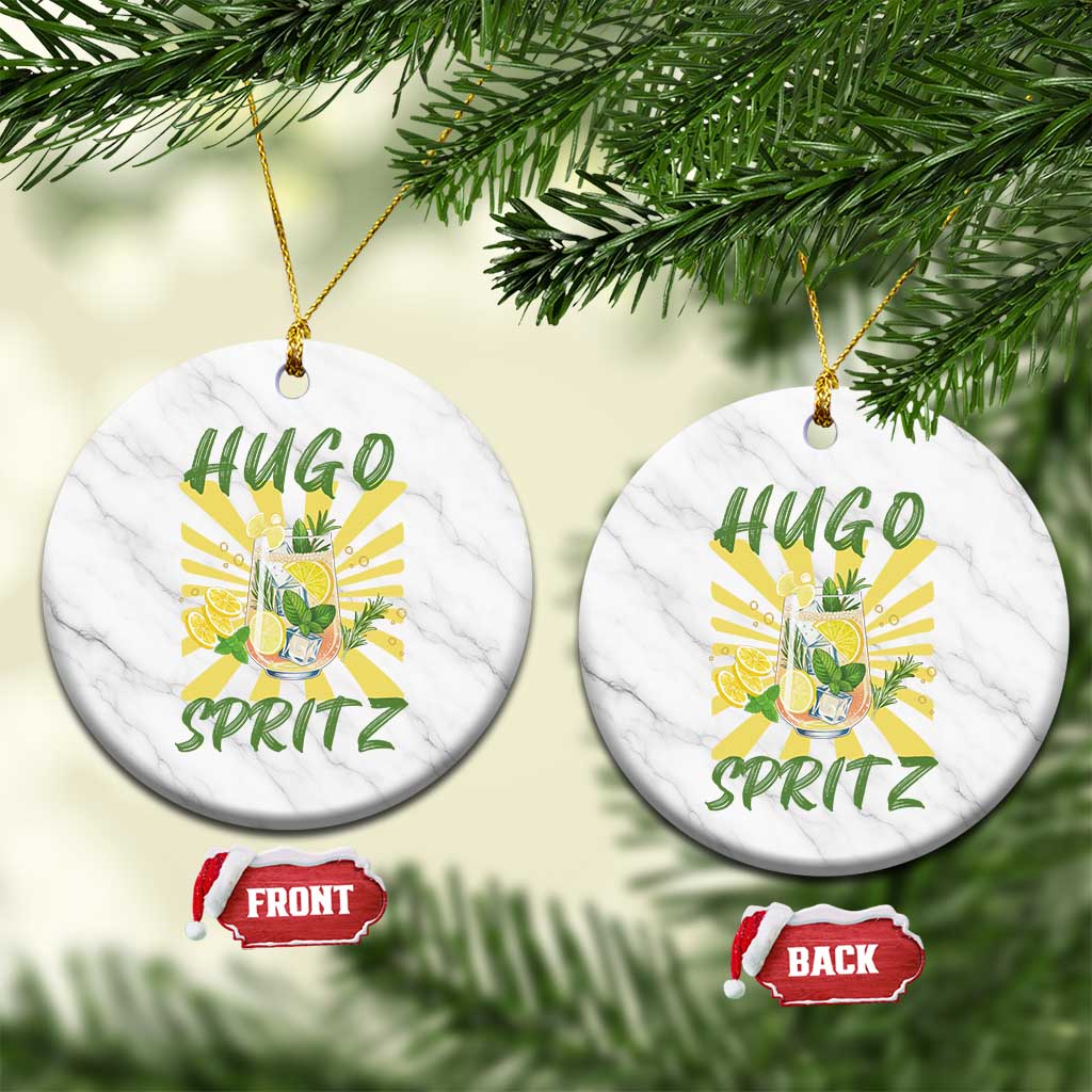 Hugo Spritz Ceramic Ornament Funny Tropical Cocktail Vacation TS12 1pc White Marble Print Your Wear