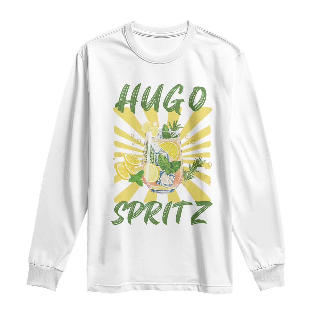 Hugo Spritz Long Sleeve Shirt Funny Tropical Cocktail Vacation TS12 White Print Your Wear