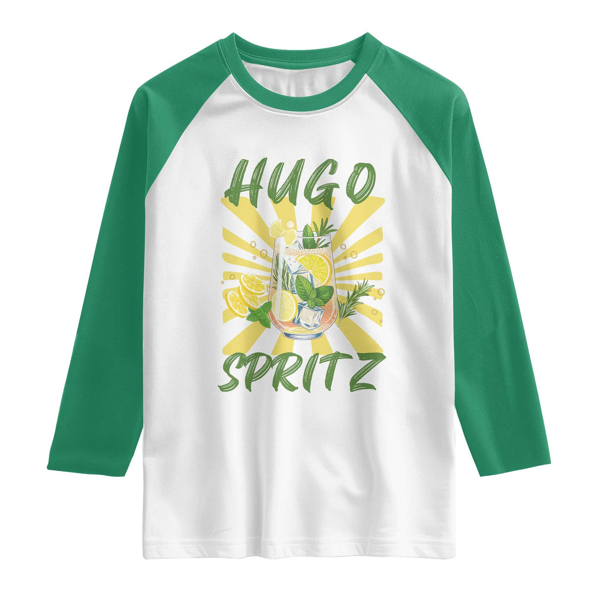 Hugo Spritz Raglan Shirt Funny Tropical Cocktail Vacation