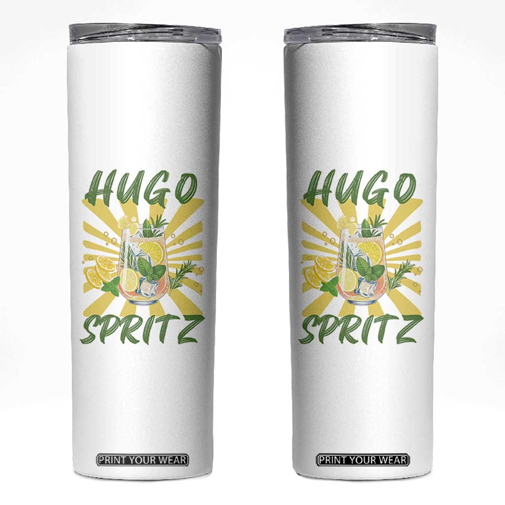 Hugo Spritz Skinny Tumbler Funny Tropical Cocktail Vacation TS12 White Print Your Wear