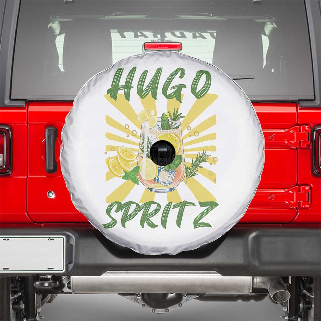 Hugo Spritz Spare Tire Cover Funny Tropical Cocktail Vacation TS12 White Print Your Wear