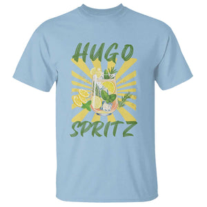 Hugo Spritz T Shirt Funny Tropical Cocktail Vacation TS12 Light Blue Print Your Wear